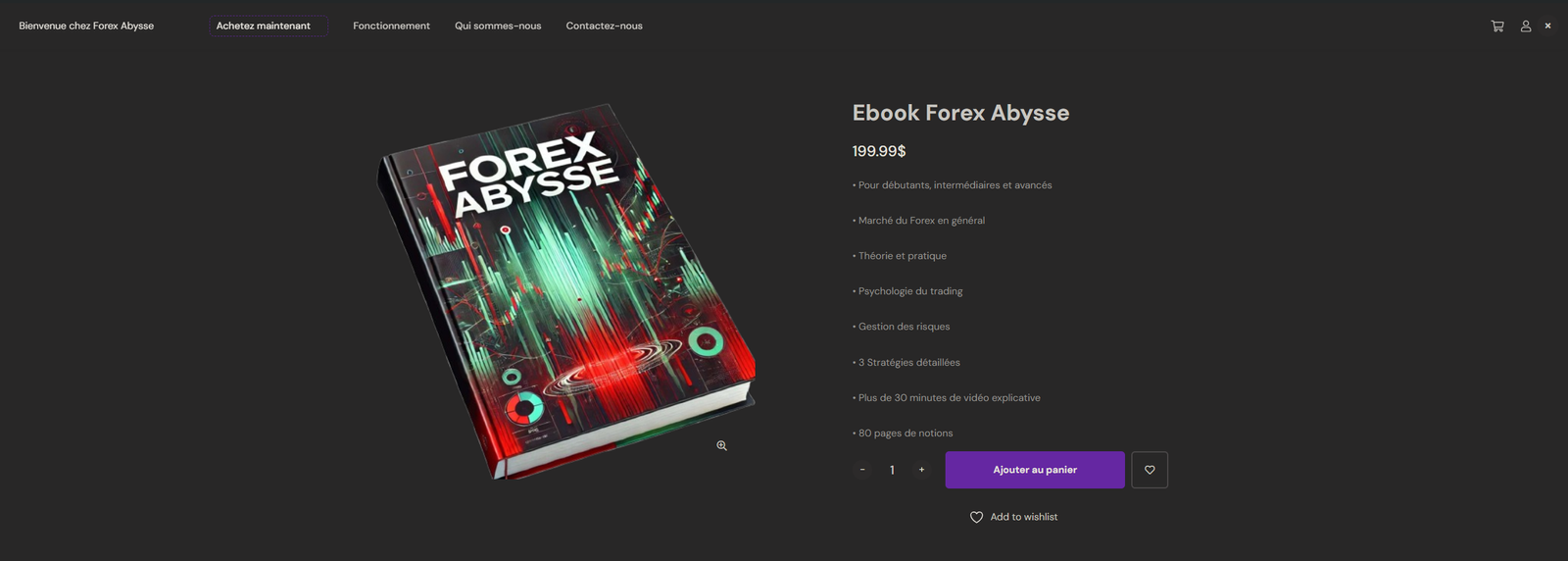 Forex Abysse - Vente en ligne du Ebook Forex